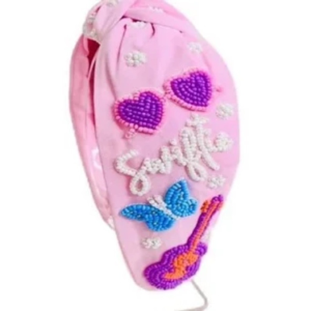 Taylor Swift Swiftie Beaded Pink Headband